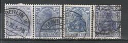 Deutsches reich 0936 mi 87 ii a,b,c,d EUR 138.50