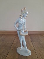 Régi Unterweissbach porcelán retró lány