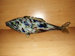 Retro üveg hal  - 32 cm hosszú (sz)