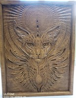 Fantasy kitten - carved