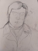 Male portrait pencil drawing