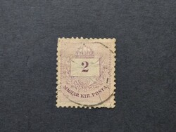 1890-91 Színes számú krajcáros 2 kr. E12 : 11 3/4 foghiány G3