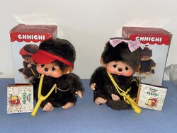 Retro Sekiguchi Monchhichi Chhichi fiú és lány