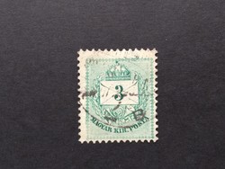 1890-91 Színes számú krajcáros 3 kr. E12 : 11 3/4  G3