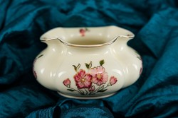 Zsolnay porcelain, caspo with wavy edges, marked, numbered