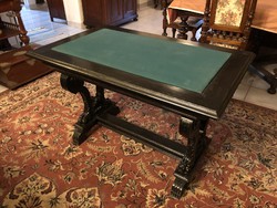 Black antique card table