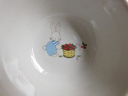 Retro reutter bunny children's plate (deep plate)