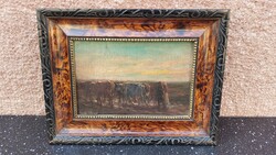 Carolus Pállya Oil on Wood Painting