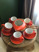 Old Zsolnay várdeák ildiko porcelain coffee set, incomplete