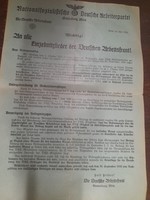 Eredeti Német,Germany II.VH Bécsi Hivatalos Náci Kiáltvány,Rendelet.1939.