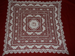 Hand crocheted butterfly lace tablecloth