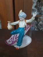 Ravenclaw Aladdin uniquely painted porcelain figure, with sign /bné/.