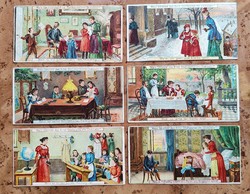 Around 1910 Stollwerck chocolate 6 advertising cards 