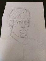 Férfi ceruzarajz portré