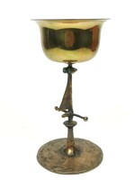 Muharos Lajos iparművész , figurális réz pohár , kehely 17 cm - 50220