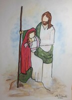 Holy Family ~ watercolor painting