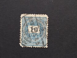 1889 Fekete számú krajcáros 10 kr. E 12 : 11 3/4  foghiány G3