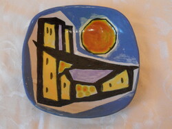 Zsuzsa Györgyei modern ceramic wall plate