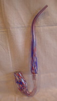 Antique colorful Murano glass pipe, brandy snifter collector's piece