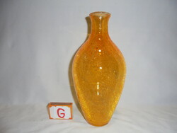 Karcagi fátyolüveg váza - narancssárga