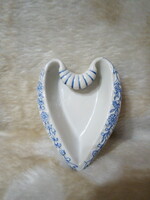 Zsolnay porcelán ritka festésű kék-fehér gyűrűtartó tálka