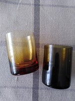 Színes üveg poharak - a 80-as évekből / 2 db