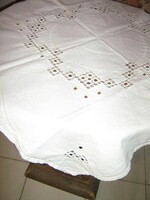 Wonderful special white azure embroidered snow white tablecloth
