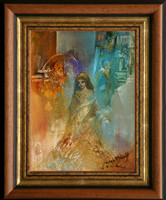 Mihály Buday: Atlantis - framed 52x42cm - artwork: 40x30cm - by23/743
