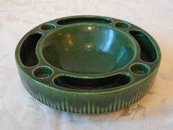 Jasba green Advent ceramic candle holder, bowl