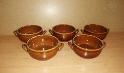 Glazed ceramic bowls - 5 pcs in one - dia. 12 cm (32/d)