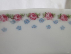 Old, marked, large oval bowl with roses.. Negotiable!