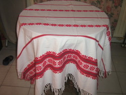 Beautiful antique woven tablecloth