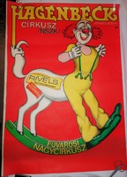 2 db plakát HAGENBECK cirkusz NSZK RIVELS Fővárosi Nagycirkusz plakát