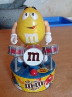 Old m&m chocolate advertisement toy drummer musician/video/