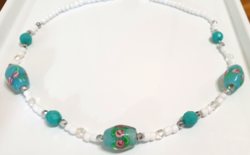 Unique glass bead necklace