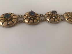 Antique special bracelet set like a crown with colorful gemstones on a large lens base bracelet bangle