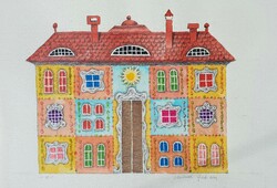 Miller gabriella - house 18 x 22 cm watercolor on paper