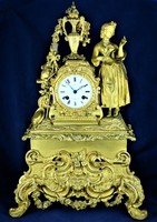 Magnificent, bronze mantel clock, Paris, ca. 1850!!!