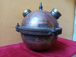 Antique, large red copper sphere