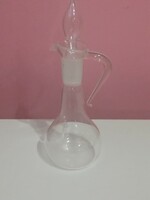 Graceful small glass decanter