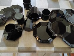 Retró Francia hőalló  6 db-os készlet cappuccino, hosszú kávé