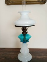 Kerosene lamp hutta with blue container