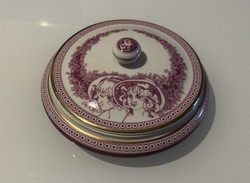 Rare! Limited edition porcelain bonbonnier designed by László Jurcsák Hollóháza
