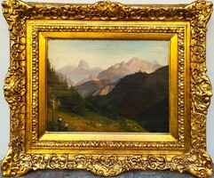 Adrianus van Haanen (1812-1894) Upper Austrian Landscape from 1878 with Original Guarantee!