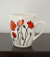 Poppies - hand painted mug