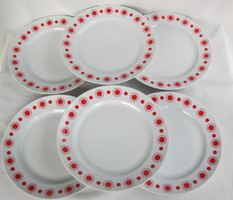 6 Alföldi porcelain centrum varia flat plates with sunflower pattern