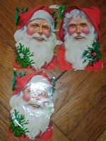 Vintage English Embossed Cut Out Santas mlp no787