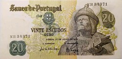 20 escudos 1971 Portugália Gyönyorű