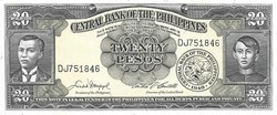 20 Peso pesos 1949 Philippines unc