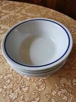 8 db Alföldi porcelán kék csíkos kocsonyás, gulyás tányér